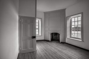 Chamber over the study with back stair remodeled in the 1750s an